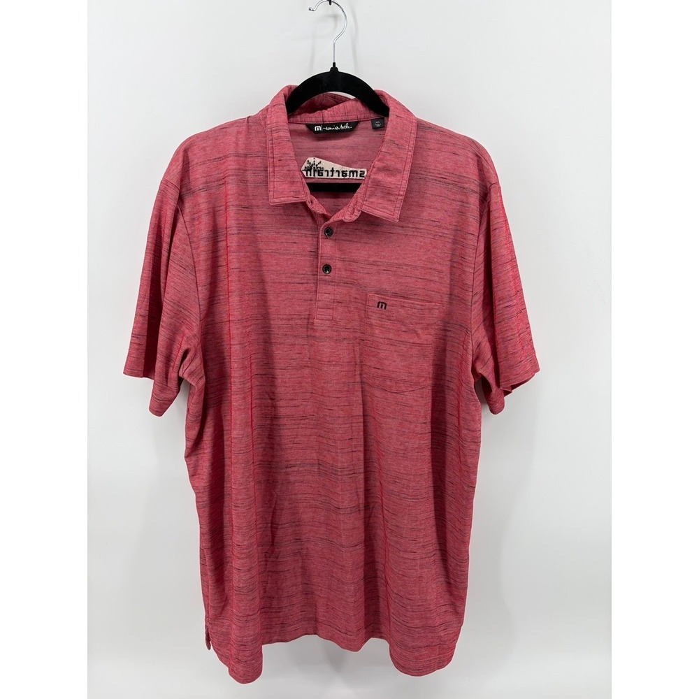Travis Mathew, Tender Hooligan, Red Heathered, SS Golf Polo, XXL